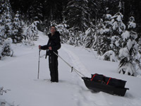 Jason with Pulk Sled