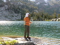Matt Fishing at Ice Lake