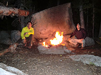 Matt and Jason around Campfire