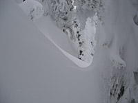 Looking to our Right on a Steep Slope Within the Trees