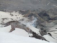 Smoking Cinder Cone in Crater