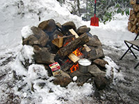 Cooking Second Lunch on Campfire