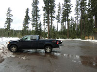 Our Truck All Alone at Lava Lake SnoPark