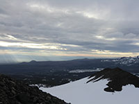 Sun Breaks Below Middle Sister (to the East)