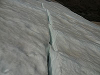 Crevasse on Emmons Glacier - Mt Rainier