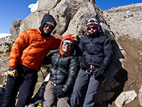 Louis, Matt, and I on the Columbia Crest Summit Ridge of Mt Rainier
