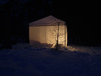 Snow Camping at Night