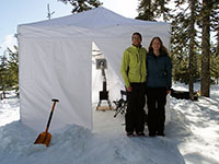 Jason and Katie Snow Camping
