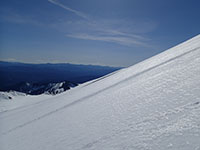 Snowmobile Track up the Side of Mt Saint Helens