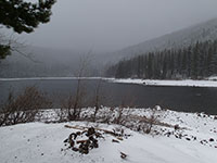 Badger Lake Surrounded by Snow