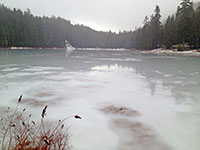 Partially frozen Frog Lake