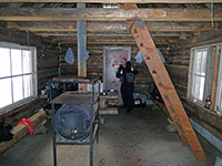 John inside the MHSC Warm Springs Cabin