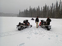 Snowmobiling at Olallie Meadow