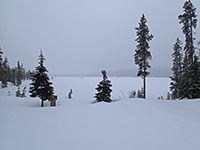 Olallie Lake in the winter