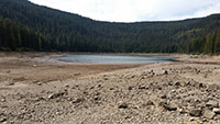 Very low Badger Lake from the dam