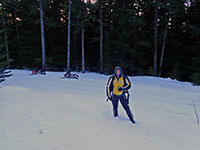 Taking a snowmobile break with my brother-in-law Scott