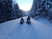 A beautiful day to snowmobile