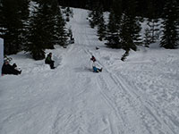 Sledding down the hill