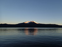Mt Bailey at sunrise from Diamond Lake, Oregon
