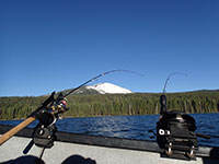 Trout fishing on Diamond Lake