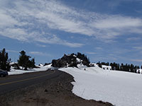 So much snow still at Crater Lake at the end of June