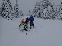 Kevin near the Berry Fields ready to snowmobile some more