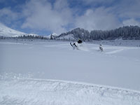Steve jumping his sled