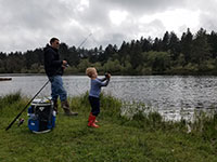 Fishing at Coffenbury Lake