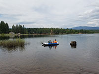Julian and I fishing in Rock Creek Reservoir, Oregon