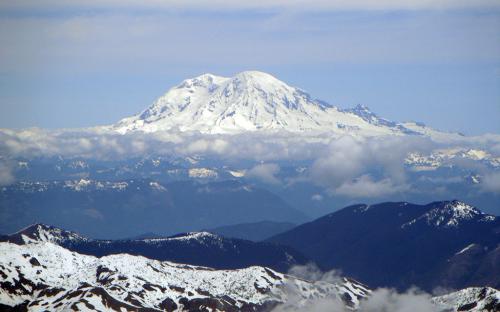 Mount Rainier from Mount St. Helens Summit, Washington