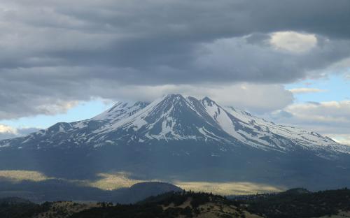 Mount Shasta from I-5, California