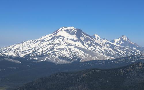 The Three Sisters from Mount Bachelor, Oregon