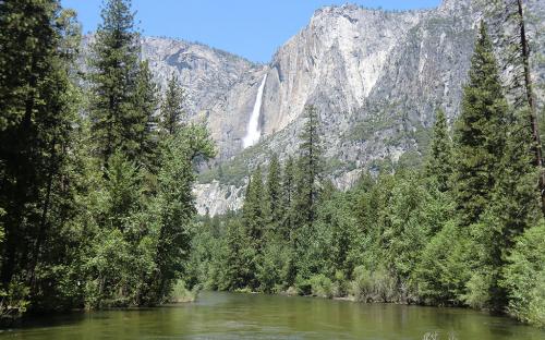 Yosemite Falls and Merced River