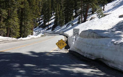 Tioga Pass Road in late June 2011 - Yosemite, CA