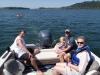 Picture of family enjoying our boat in the Columbia River