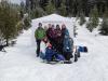 Picture of family snow day at Frog Lake, Oregon