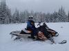 Picture of Katie and Julian snowmobiling near Lookout Mountain, Oregon