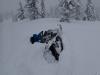 Picture of snowmobiling near Mt Adams from Lone Butte Sno Park