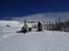 Picture of snowmobiling on Mt Adams near A.G. Aiken Lava Bed