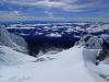 Looking Down South Side of Mt Hood from Above the Hogsback