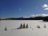 Picture of Olallie Lake in the Winter with Mt Jefferson in the background