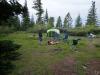 Picture of our camp on top of a hill
